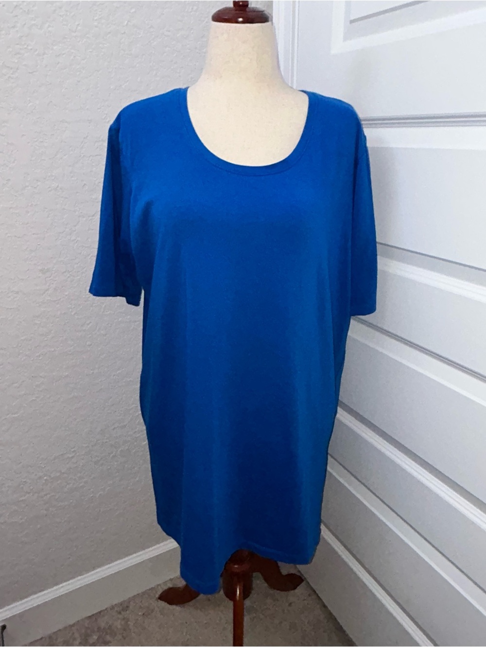 Eileen Fisher System 100% Organic Cotton Short Sleeve Tunic Shirt Dress
